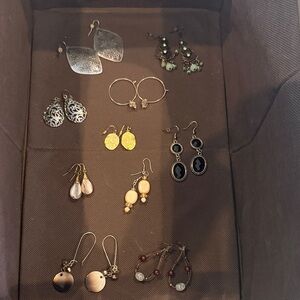 Elegant Silver and Gold Earrings Set